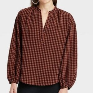 A New Day size L gingham patterned shirt